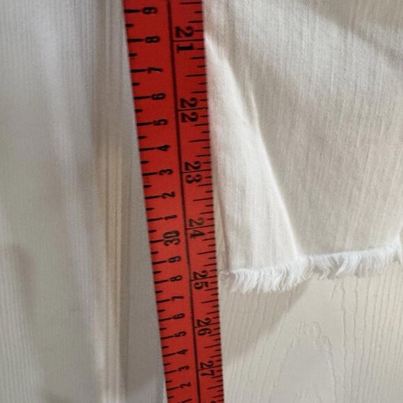 Madewell Jeans Womens Sz 31 10" High Rise Skinny Crop White Button Fly Mom Denim - Picture 6 of 10